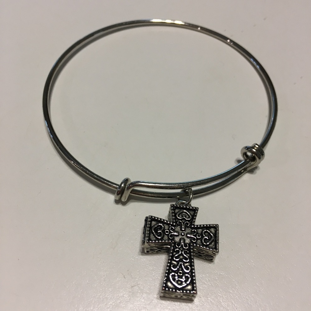 Alexa's Angels Cross slide Adjustable Bracelet